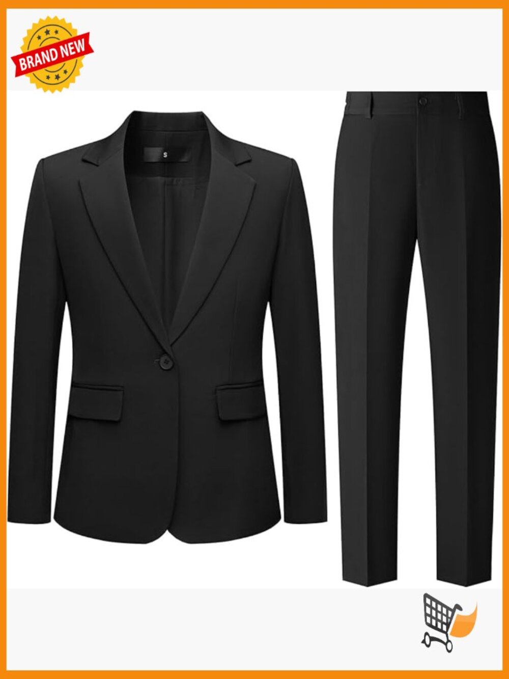 Women's 2 Piece Pant Suit Blazer Pants Set Business Professional